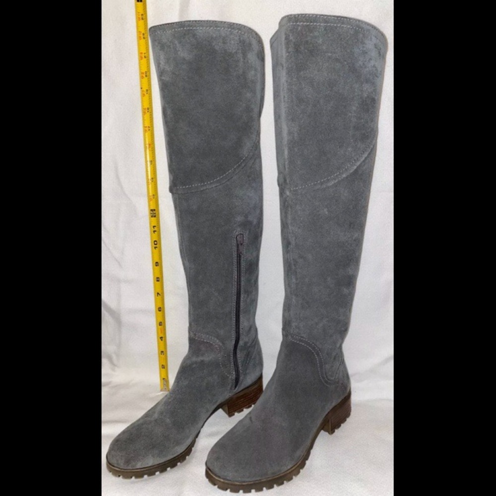 Lucky Brand Harleen Blue Suede Boots